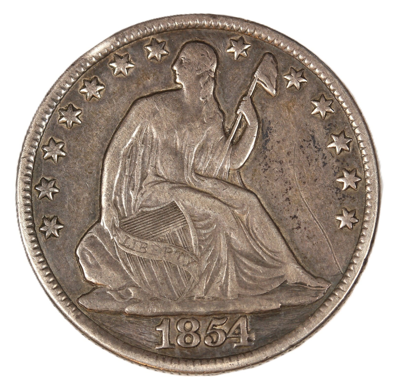 1854O Seated Liberty Half Dollar 50C  (Detailed) Choice AU- SMH-2472