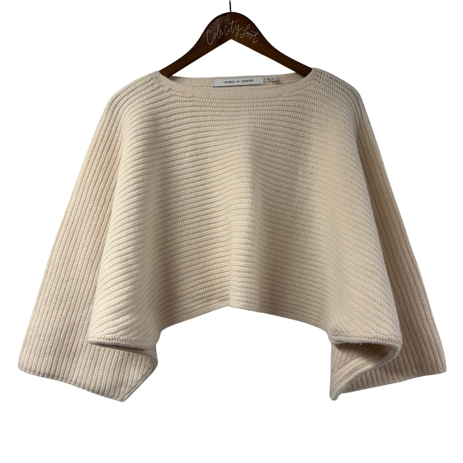 Uniqlo x Lemaire Ivory Crop Sweater  Medium *flaw
