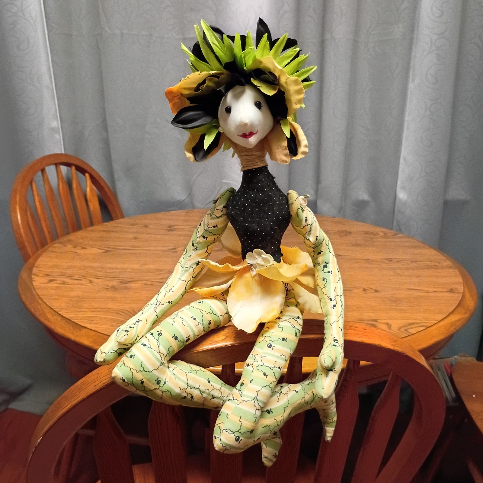 Vintage Whimsical (OOAK) Folk Art Flower Doll Vintage Whimsical (OOAK) Folk Art Flower Doll