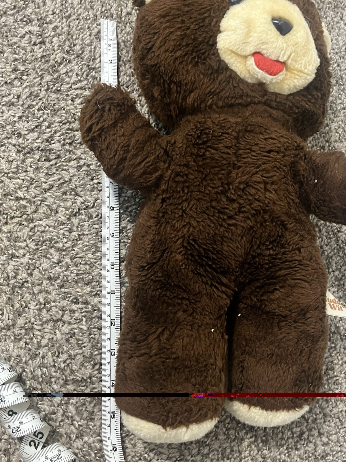 VINTAGE CUDDLE WIT (1986) LARGE DARK BROWN & TAN TEDDY BEAR PLUSH TOY 17\ VINTAGE CUDDLE WIT (1986) LARGE DARK BROWN & TAN TEDDY BEAR PLUSH TOY 17\