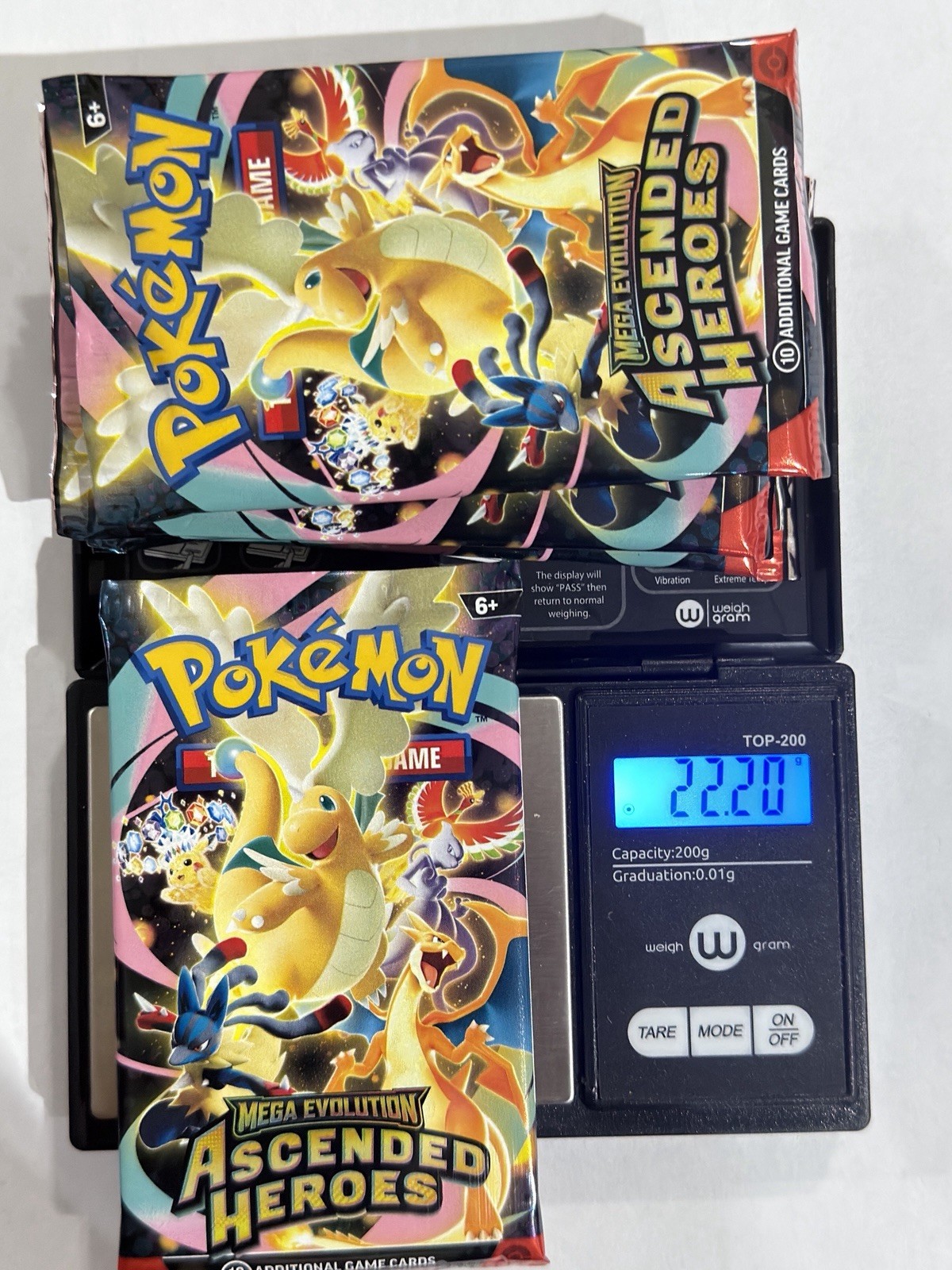 🔥VERY HEAVY 22.20g🔥  Pokémon Ascended Heroes Sealed Booster Pack