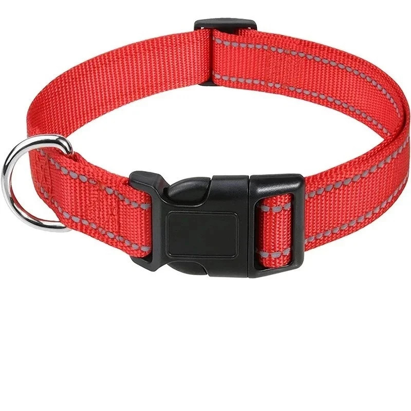 Adjustable Nylon Dog Collar Puppy Pet Collar Buckle Neck Collar S-XL Solid Color Adjustable Nylon Dog Collar Puppy Pet Collar Buckle Neck Collar S-XL Solid Color