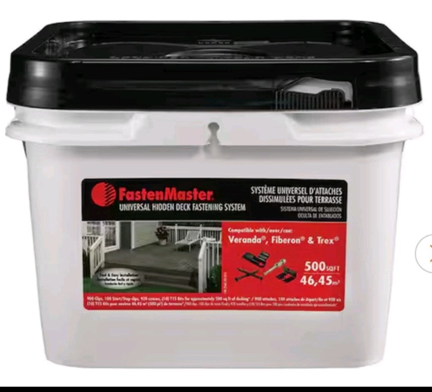 NEW FastenMaster Universal Hidden Deck Fastening System 500 sq ft. FMTHDCLIP-500 NEW FastenMaster Universal Hidden Deck Fastening System 500 sq ft. FMTHDCLIP-500