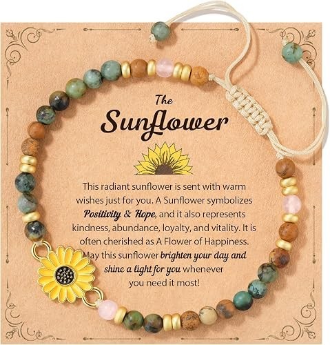 Tarsus Sunflower Gifts for Women Teens - Positivity, Love & Strength | Unique...