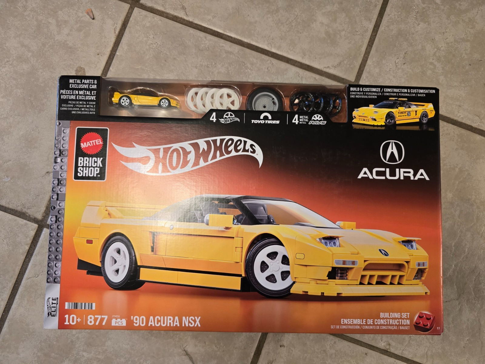 Mattel Brick Shop Hot Wheels 90 Acura NSX Yellow Building Toy 877 Pieces IN HAND Mattel Brick Shop Hot Wheels 90 Acura NSX Yellow Building Toy 877 Pieces IN HAND