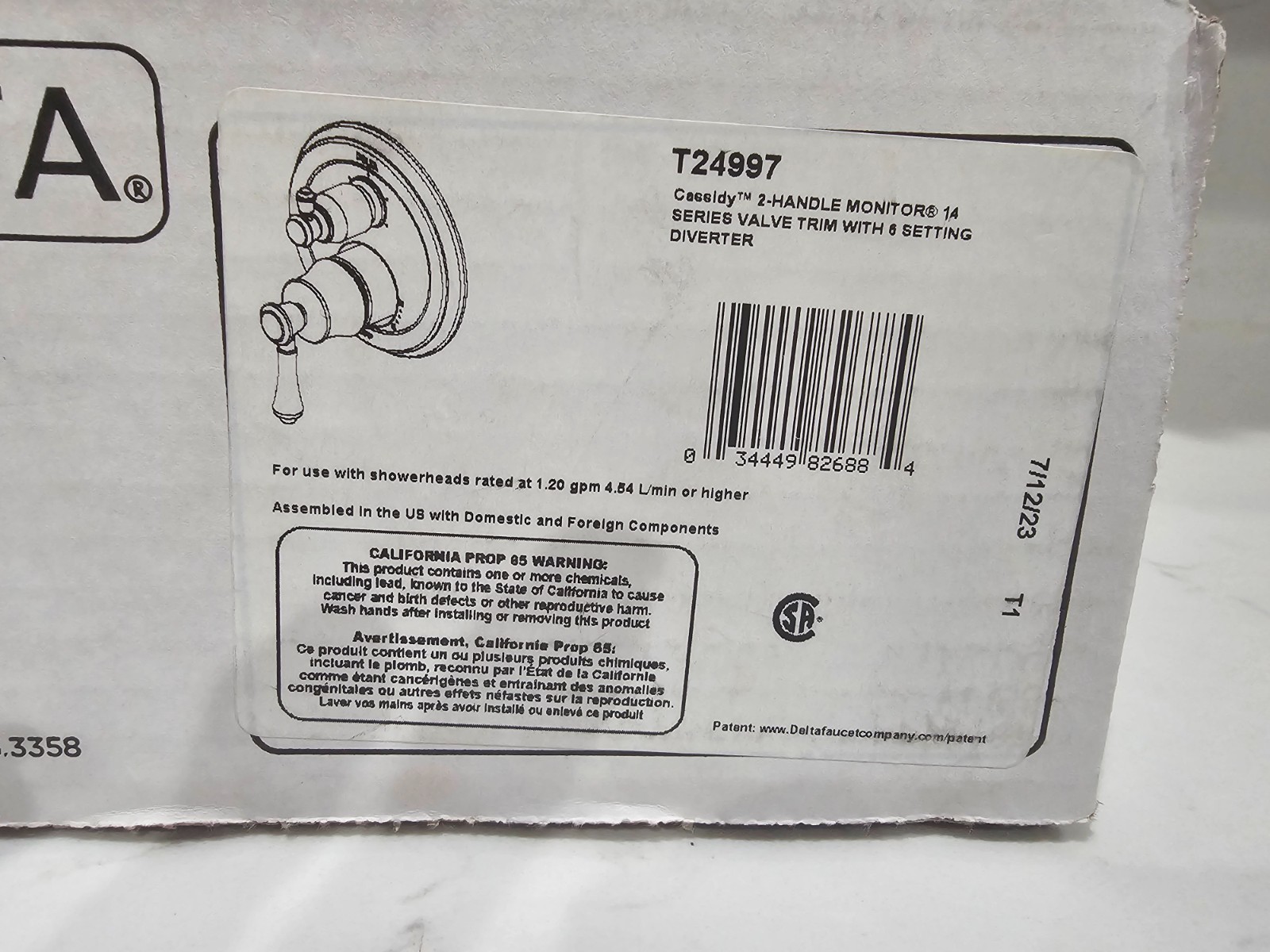 New-Delta T2499- Traditional 2-Handle Monitor® 14 Series Valve Trim 6-Setting