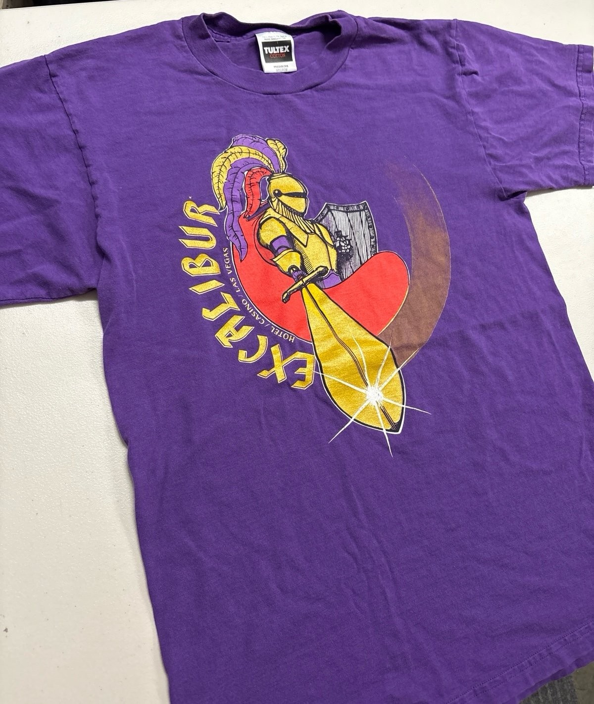 Vintage 90s Excalibur Hotel Casino Las Vegas T Shirt Sz M Tultex Knight Purple Vintage 90s Excalibur Hotel Casino Las Vegas T Shirt Sz M Tultex Knight Purple