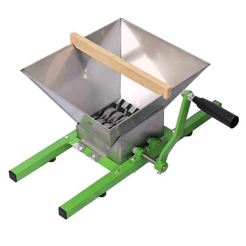 Fruit Crusher Antique Grape Wine Vintage Grinder Roller Portable 7L Scratter