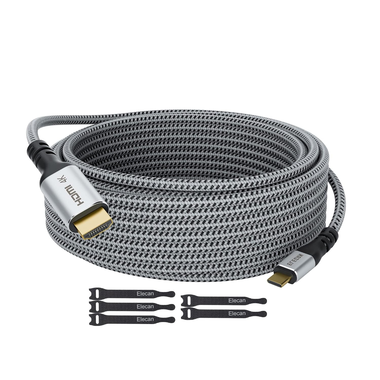 USB C to HDMI Cable 20 Ft, 4K@60Hz HDR, Gold-Plated Braided High-Speed USB 3.1 T USB C to HDMI Cable 20 Ft, 4K@60Hz HDR, Gold-Plated Braided High-Speed USB 3.1 T