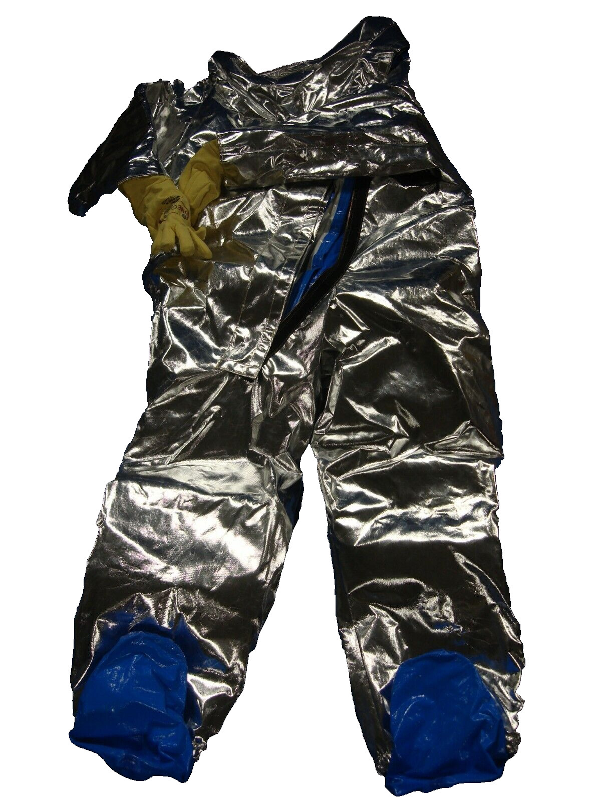 LAKELAND INTERCEPTOR INT640 LEVEL A HAZMAT SUIT ALUMINIZED HEAT SUIT MEDIUM