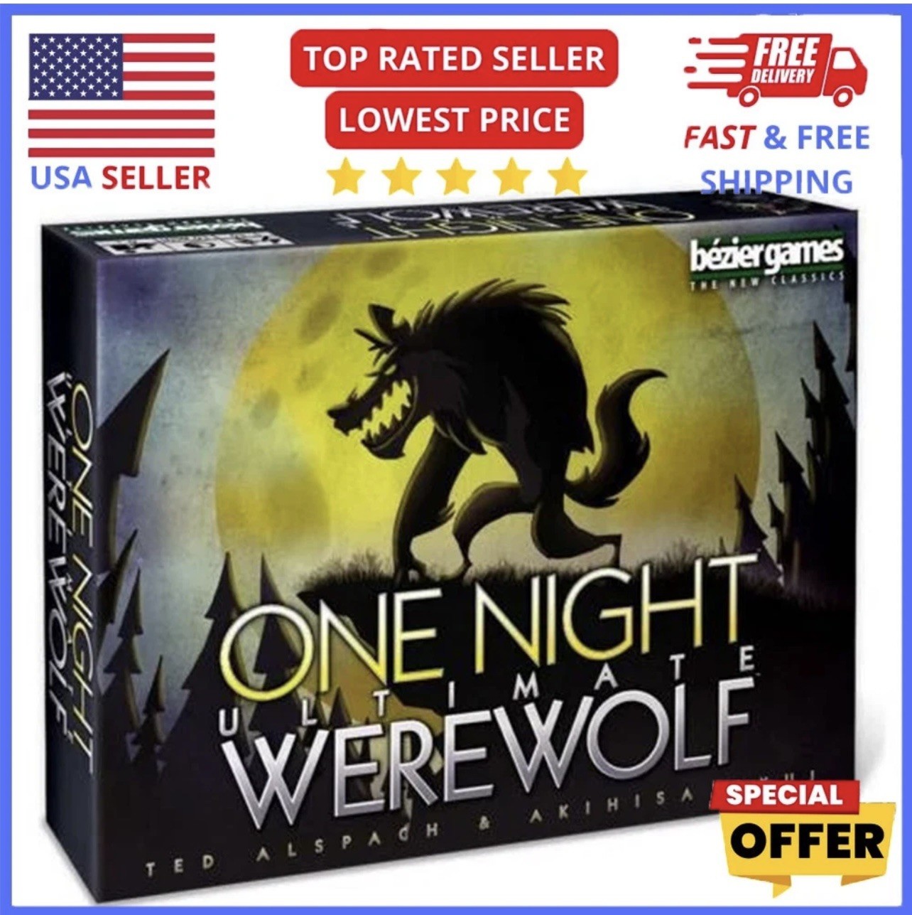 One Night Ultimate Werewolf Game NEW games Casually Competitive Sealed USA