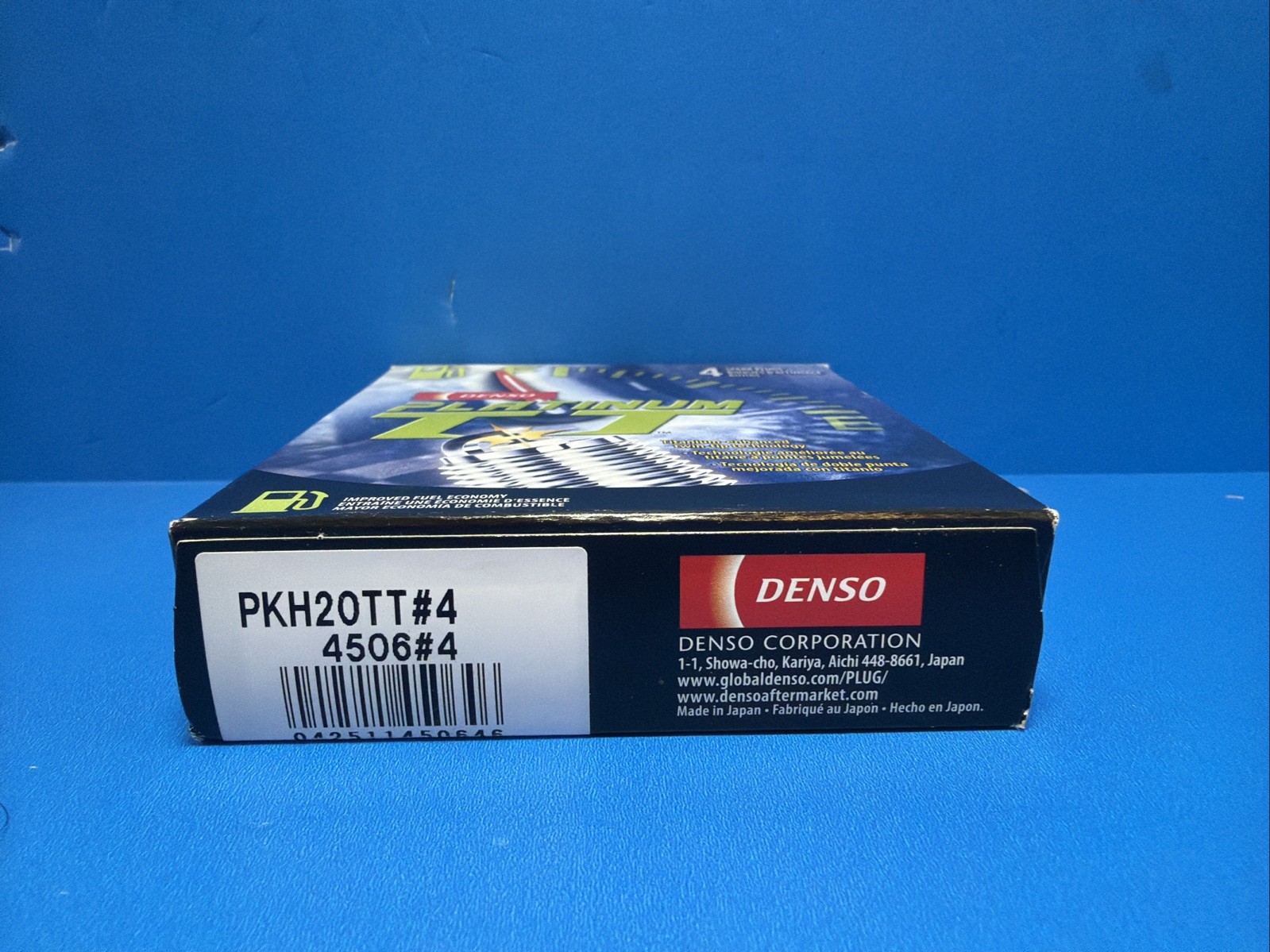 Genuine - DENSO 4506 Spark Plugs - PKH20TT - Made Japan - 4pcs (new)