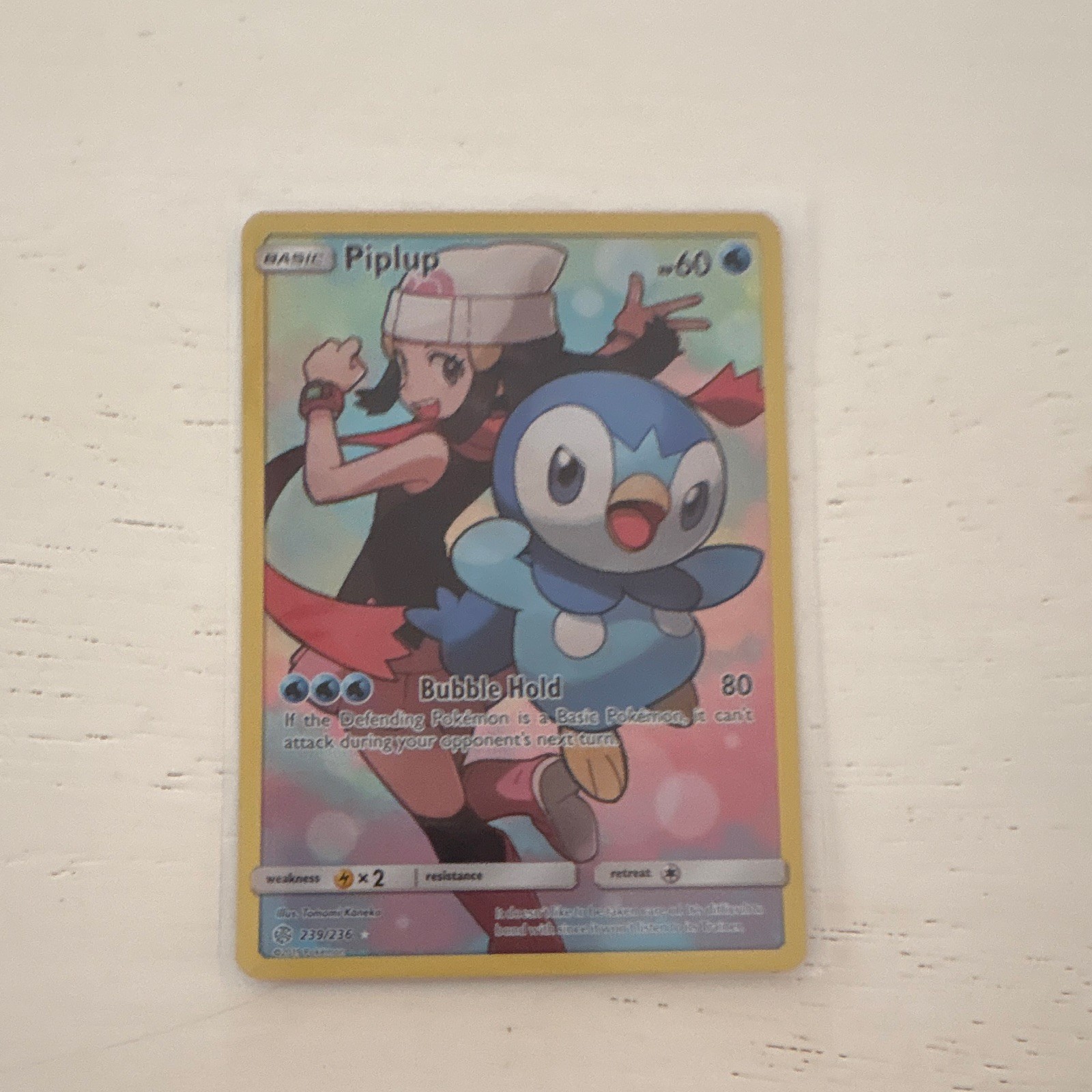 Pokémon TCG Piplup 239/236 SM Cosmic Eclipse Secret Rare Full Art Holo 2019 Pokémon TCG Piplup 239/236 SM Cosmic Eclipse Secret Rare Full Art Holo 2019