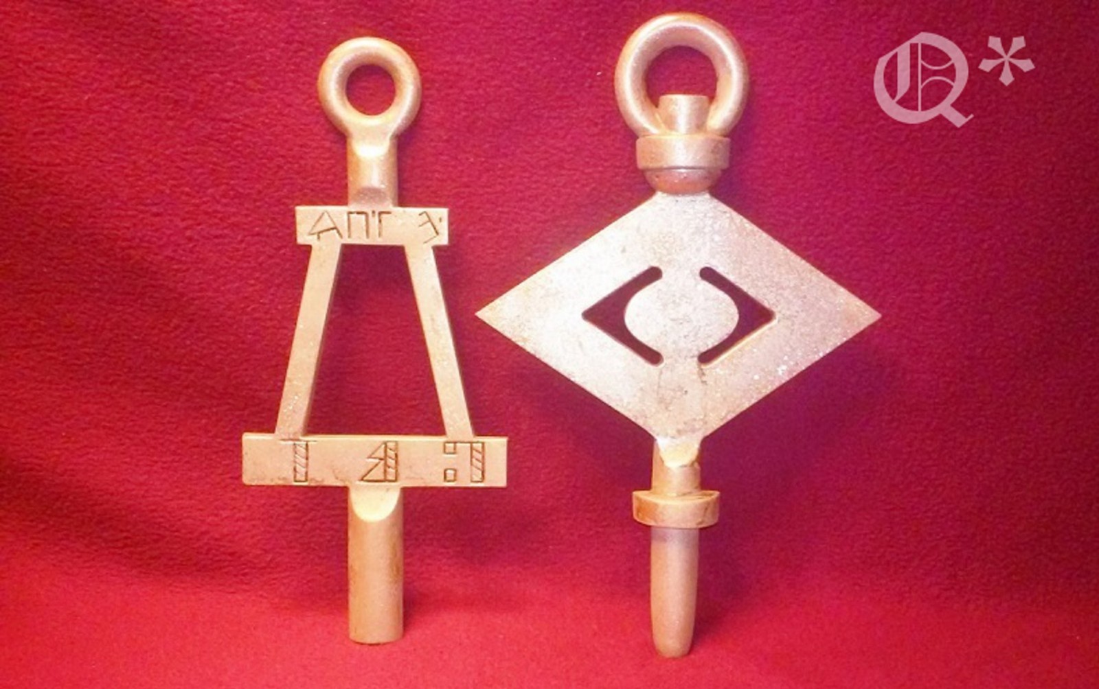 2 Vintage Solid Brass Wall Hangings Symbols Tau Beta Pi 2 Vintage Solid Brass Wall Hangings Symbols Tau Beta Pi
