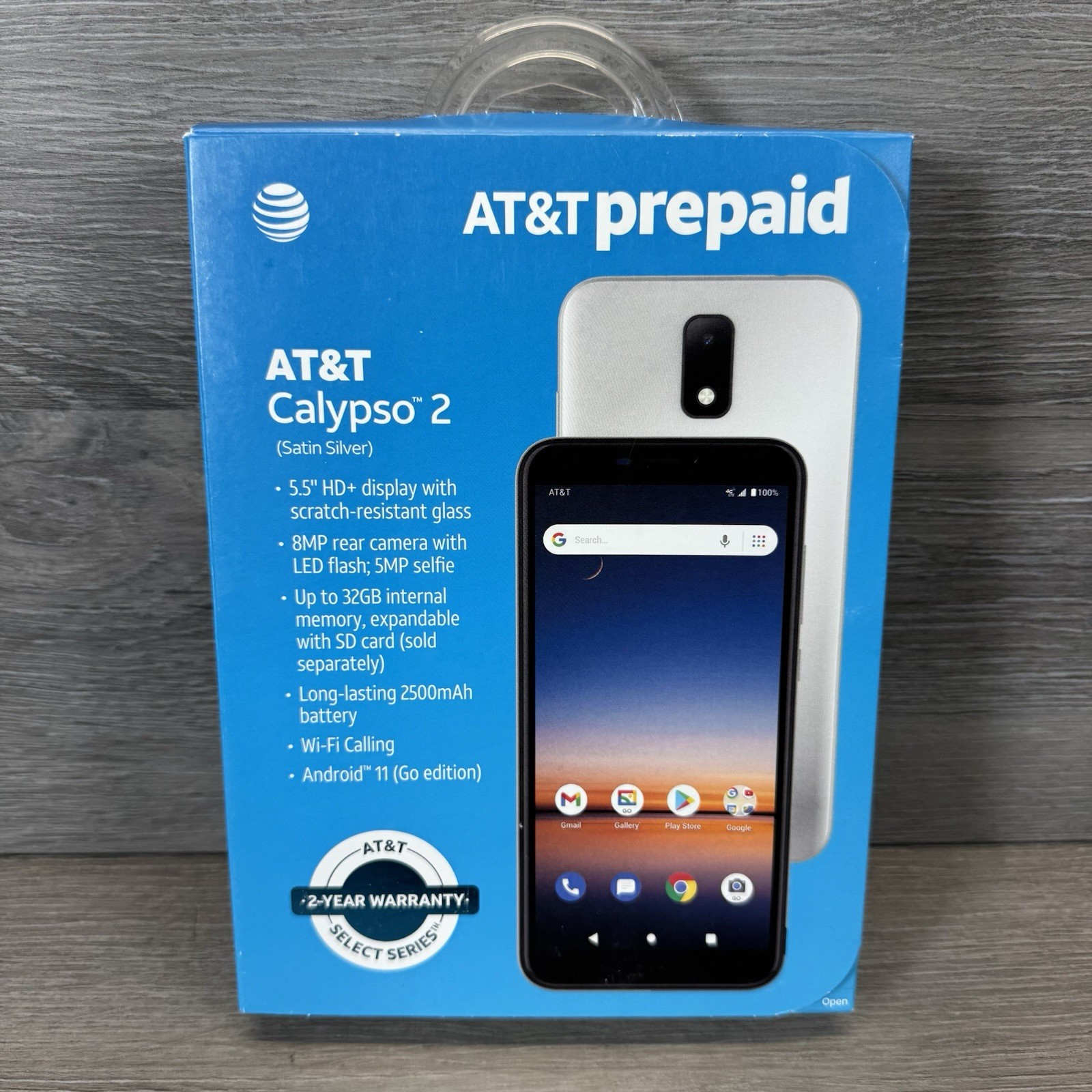 AT&T Calypso 2 | 32GB | Satin Silver | Prepaid Smartphone | Brand New