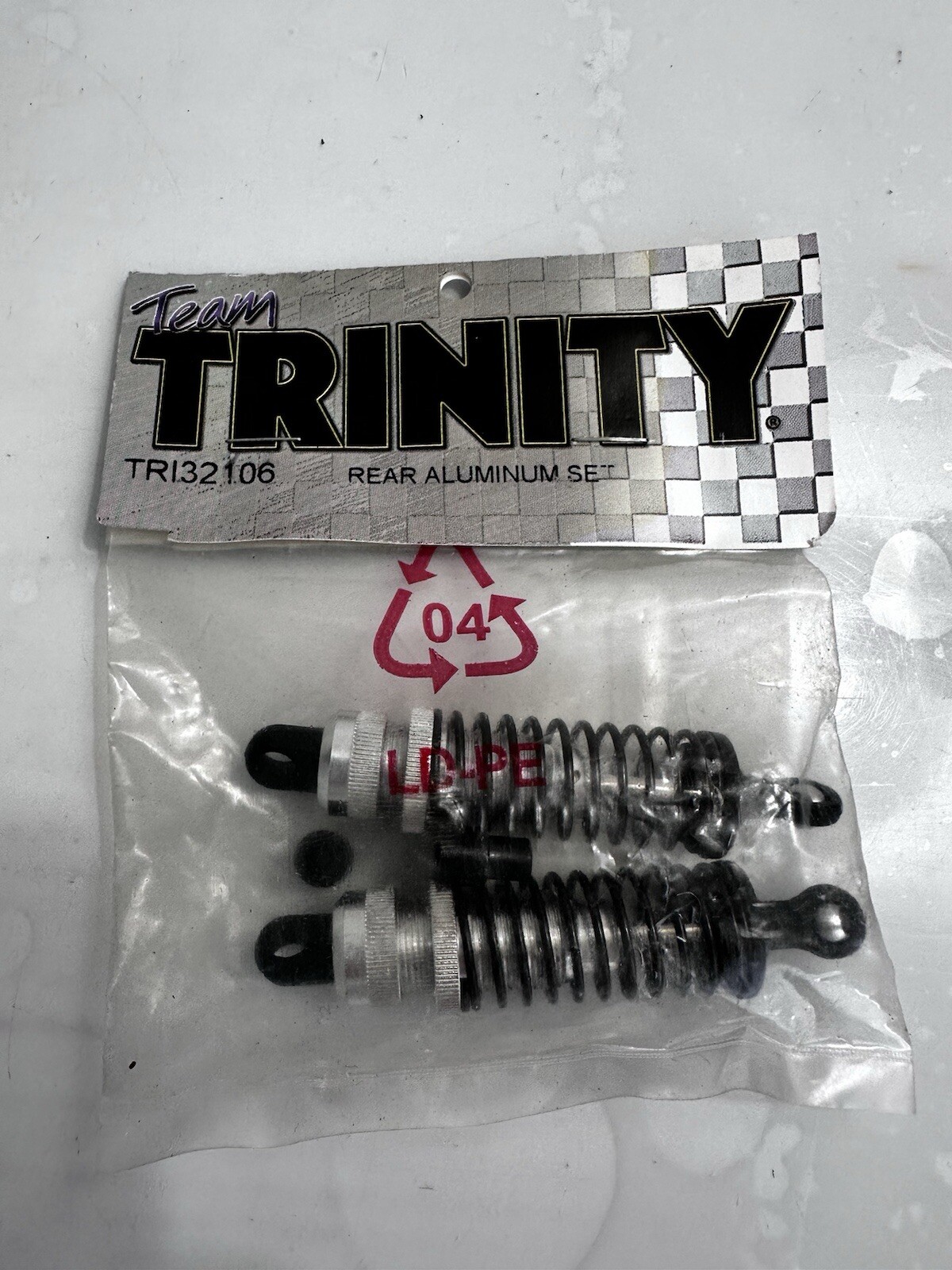 Team Trinity TRI32106 Rear Aluminum Set.  New.  Sealed.  Rare.  vintage.        