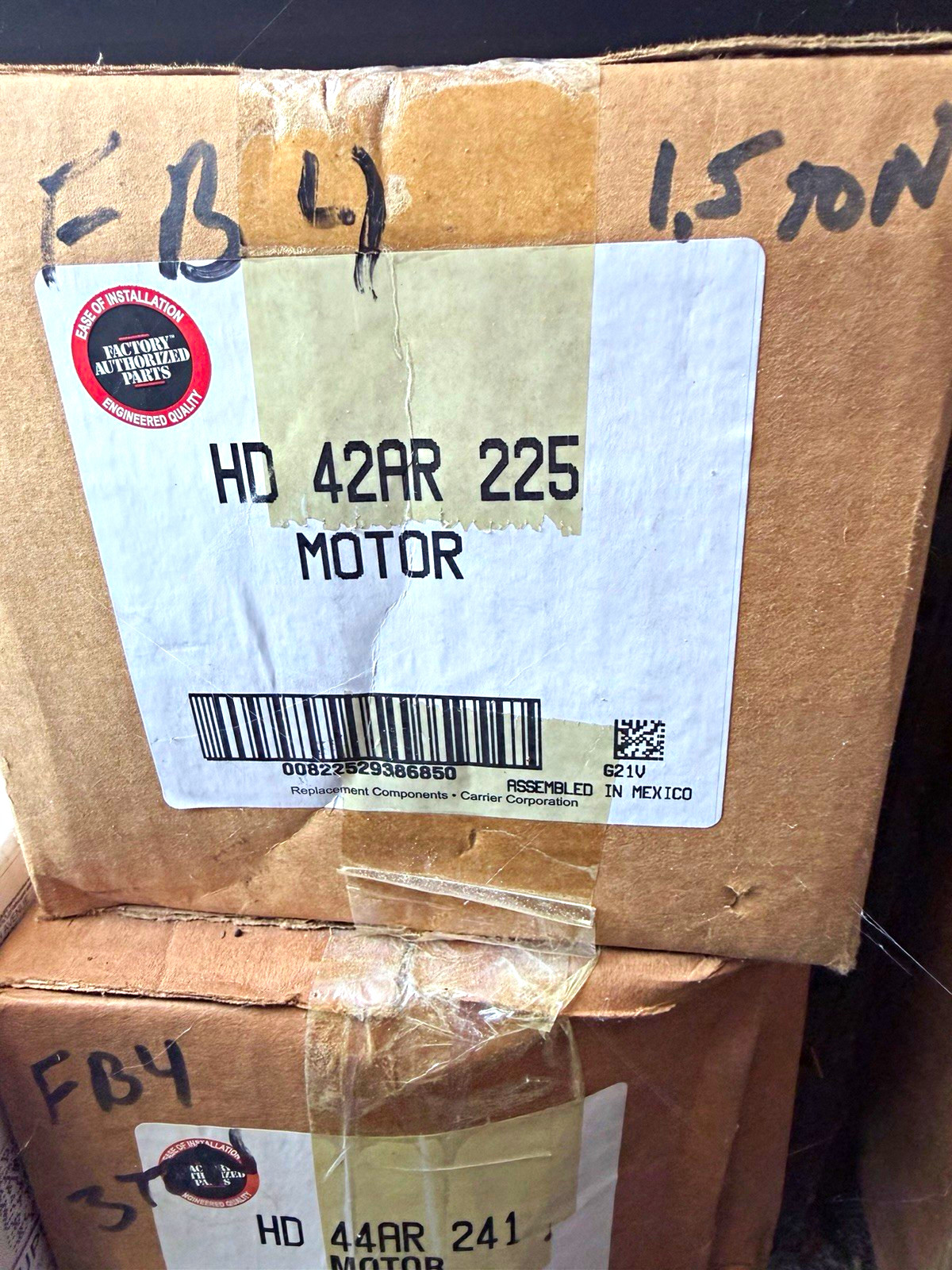 Carrier Factory Authorized Parts HVAC Motor 1.5A 1 Phase HD42AR225