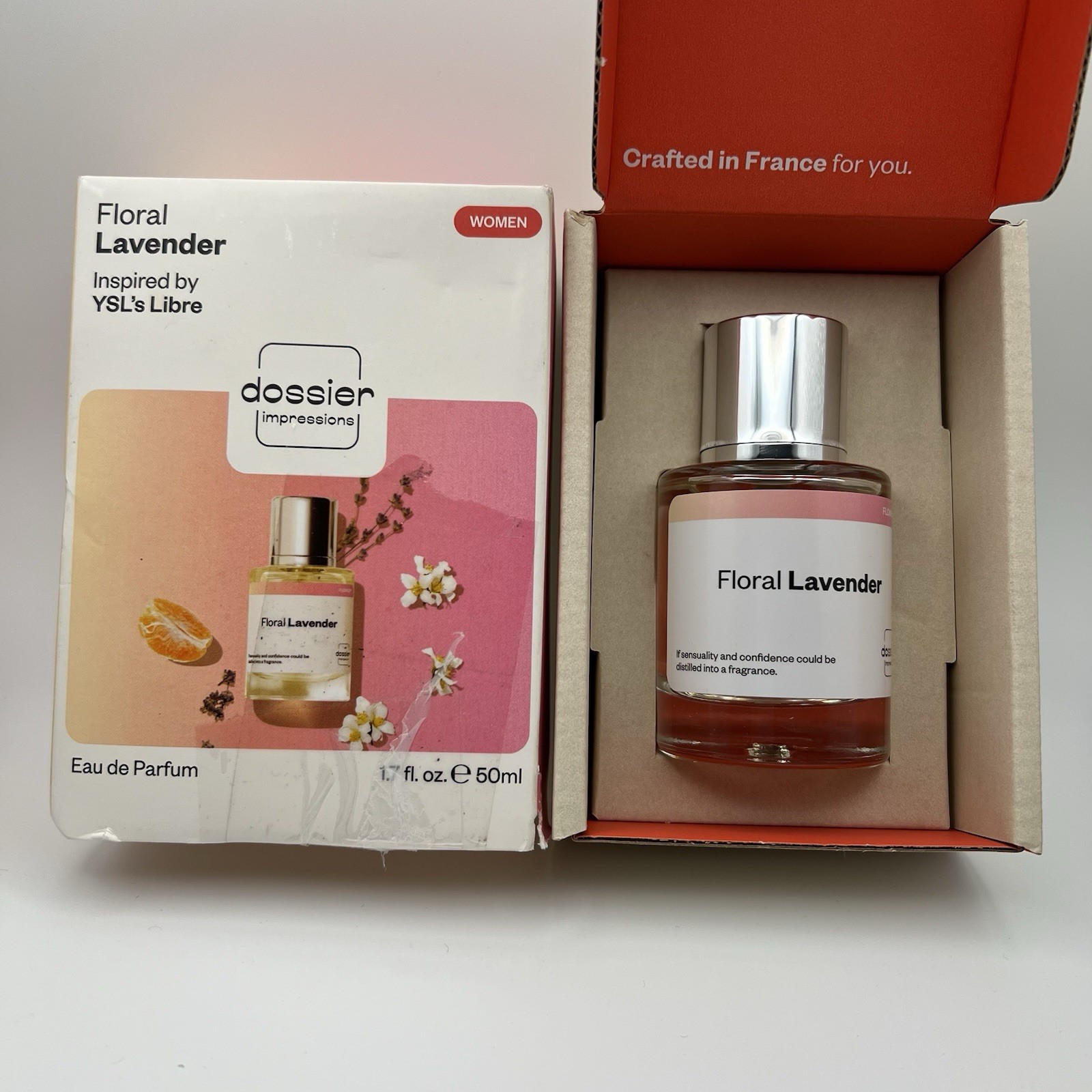 Dossier Floral Lavender Eau de Parfum 1.7 oz 50ml Women Fragrance Open Box