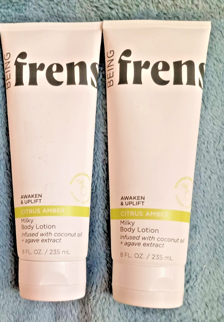2 PACK Being Frenshe Awaken & Uplift Milky Agave Body Lotion CITRUS AMBER 8 oz 2 PACK Being Frenshe Awaken & Uplift Milky Agave Body Lotion CITRUS AMBER 8 oz