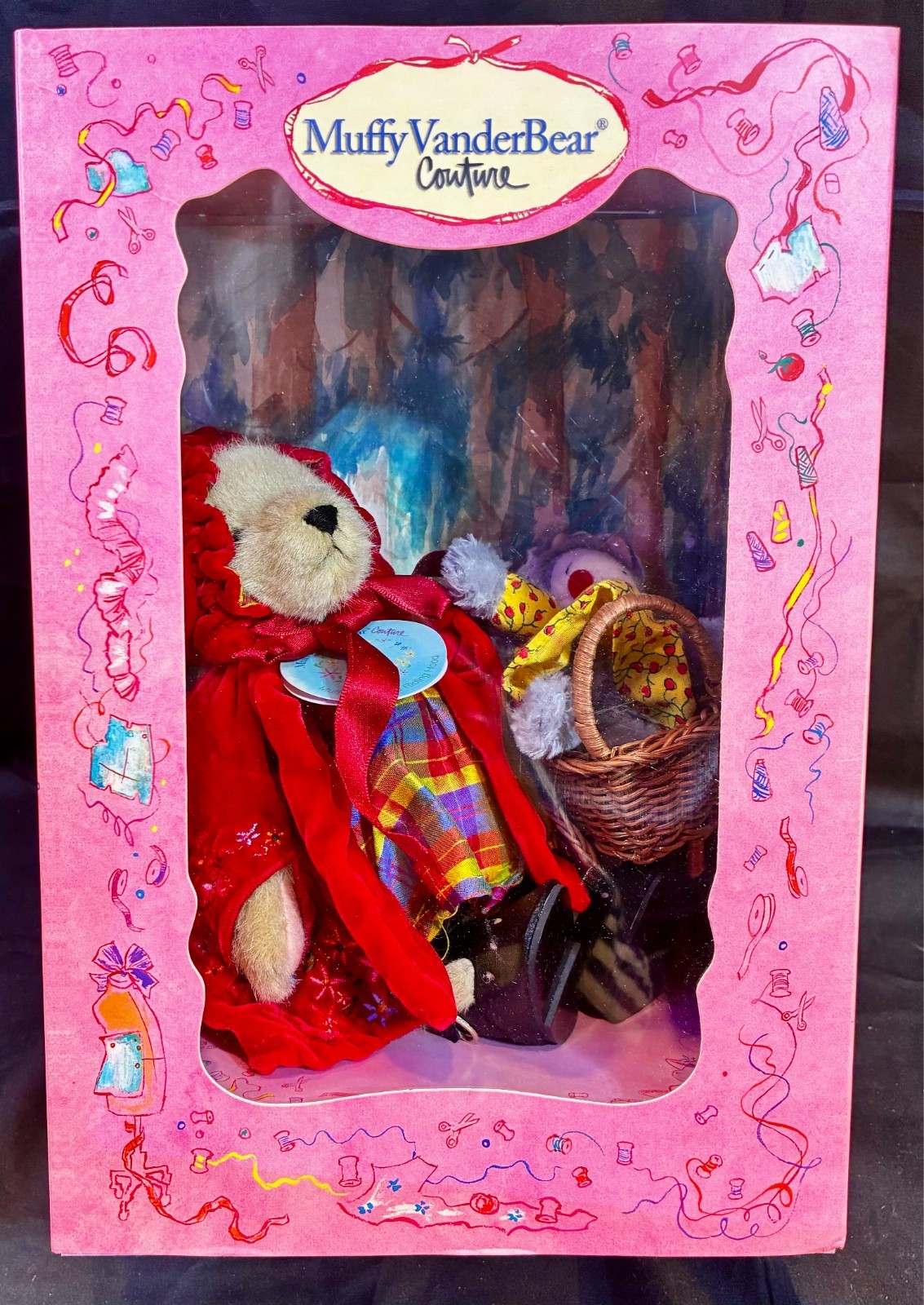Muffy Vander Bear Couture Plush Set LITTLE RED RIDING HOOD 2002 NABCO New In Box