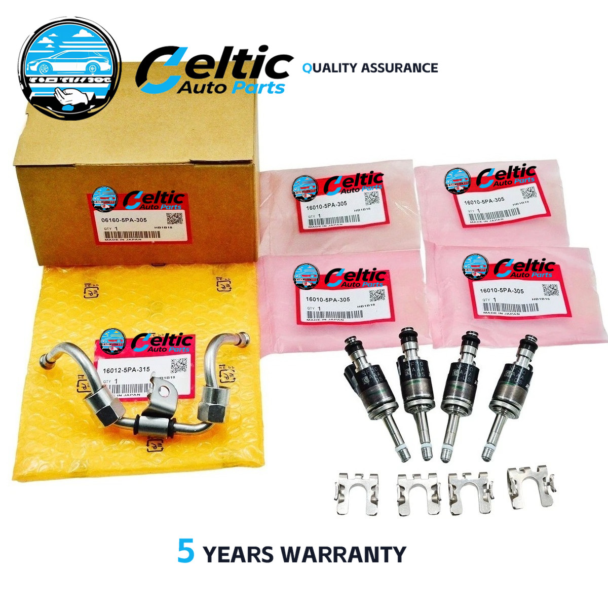 OEM NEW For Honda Injector Kit Fuel 1.5L (VIN REQ) 06160-5PA-305 16012-5PA-315