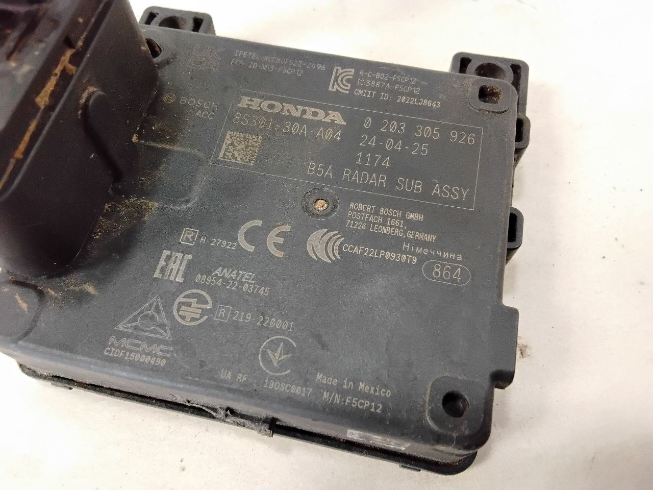 Camera/Projector Radar Unit Front Behind Grille SE Fits 23-25 ACCORD 136560