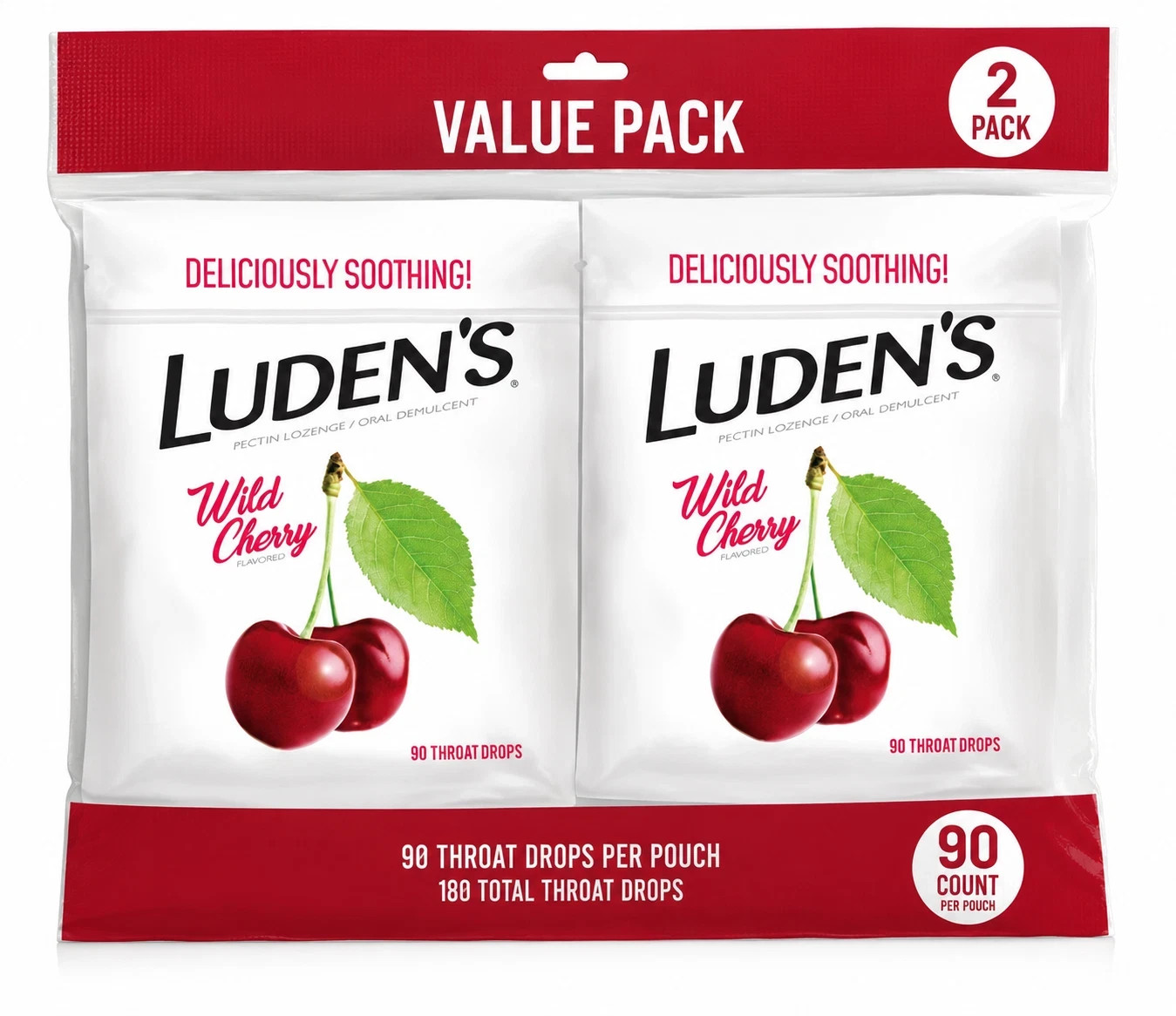 Ludens Throat Drops Wild Cherry Flavor 180 Total Drops Pack of 2 Ludens Throat Drops Wild Cherry Flavor 180 Total Drops Pack of 2