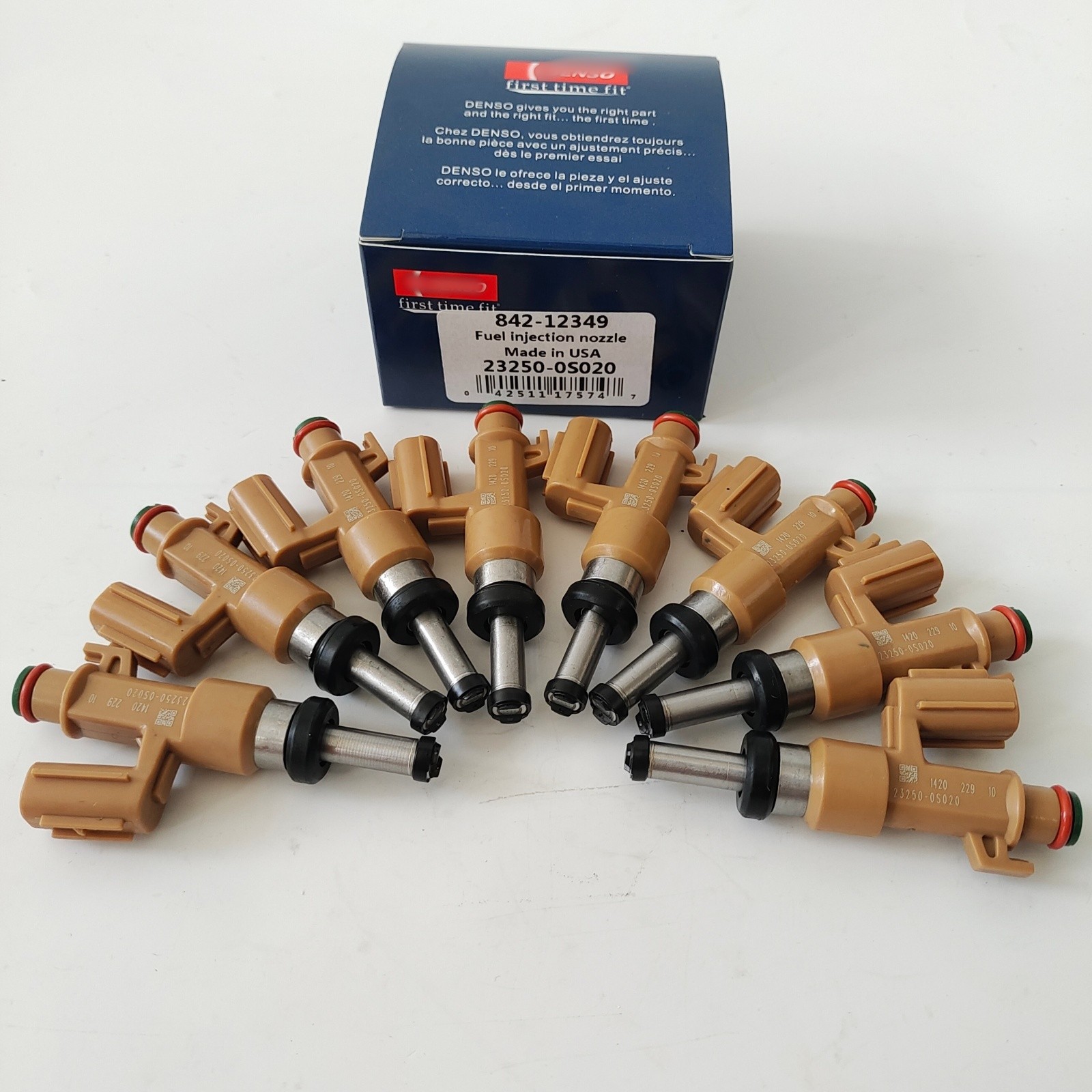 8Pcs DENSO Fuel Injectors for 2008-2019 Toyota Tundra 5.7L V8 #23250-0S020 NEW