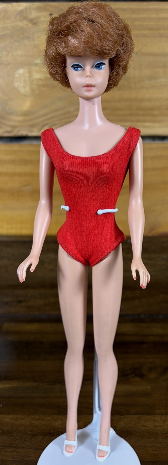 Vintage 1961 Bubble Cut Barbie Doll 850 Original Helenca Red Swimsuit Dolls Vintage 1961 Bubble Cut Barbie Doll 850 Original Helenca Red Swimsuit Dolls