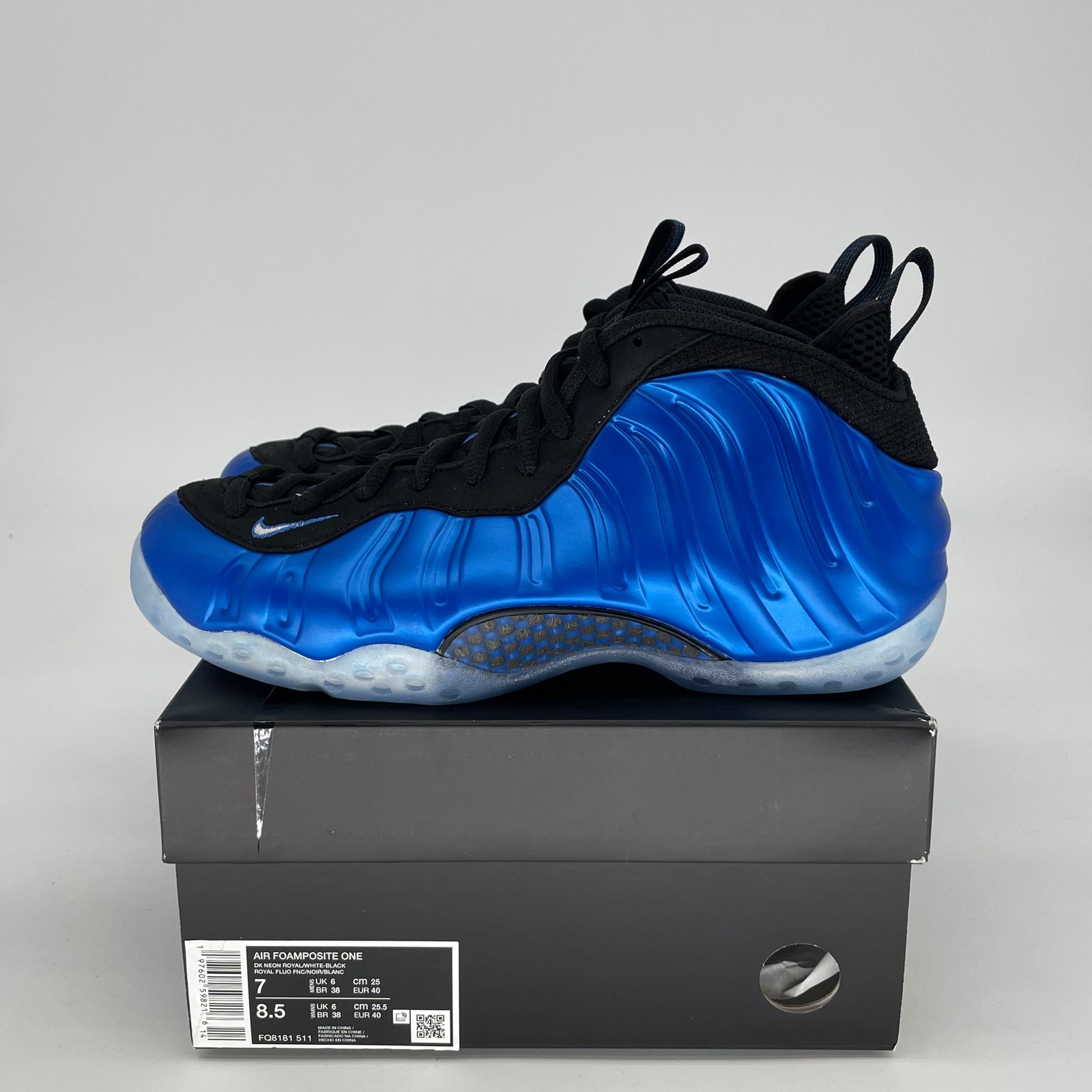 Size 7M/8.5W - Nike Air Foamposite One International Blue FQ8181-511