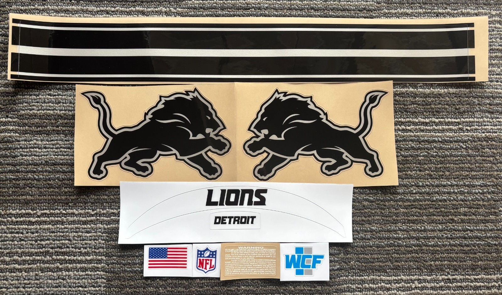 *READ* Defective Detroit Lions Football Helmet Decals - Variations