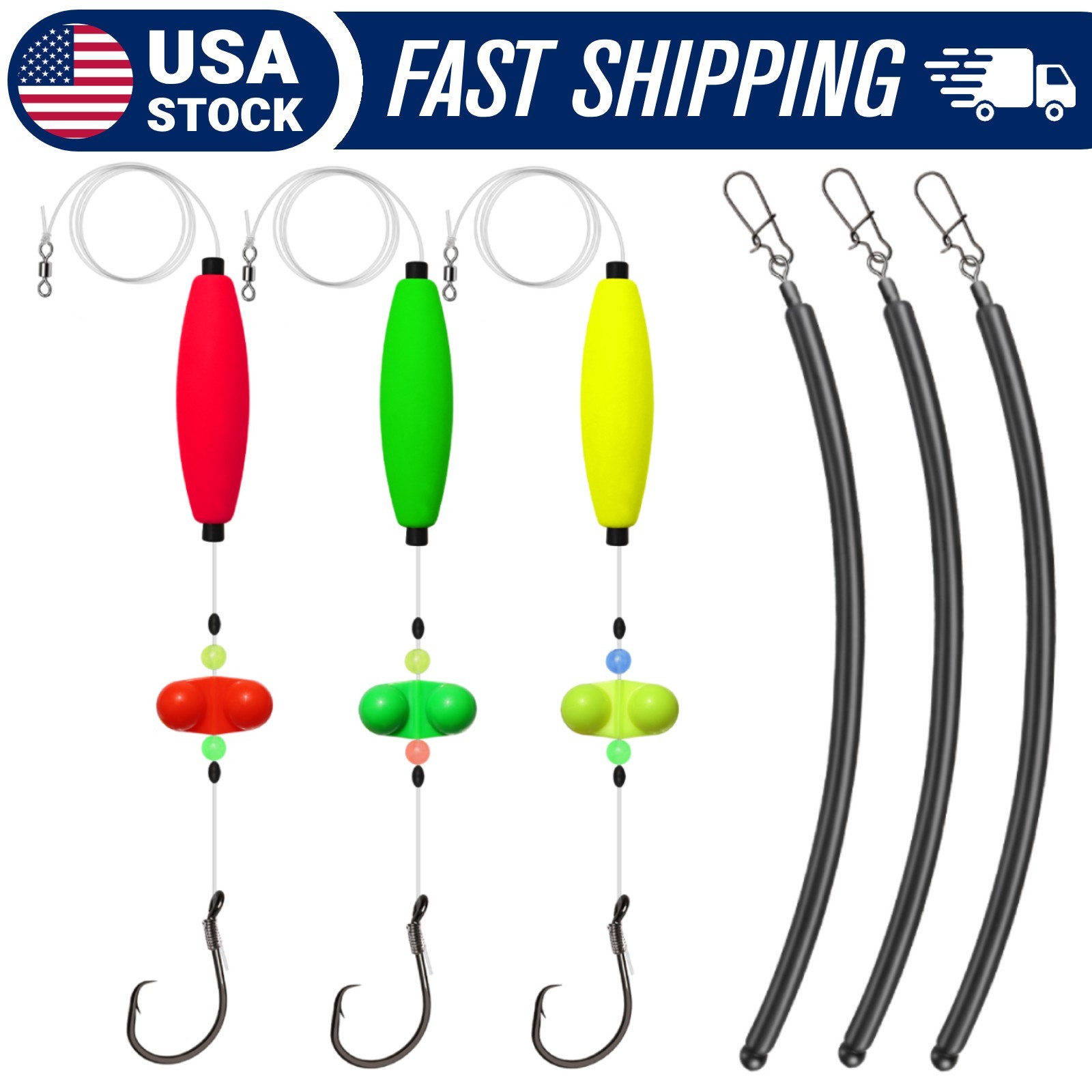 6PCS Catfish Rig with Dragging Weights Kit Santee Rig Fishing Tackle for Catfish