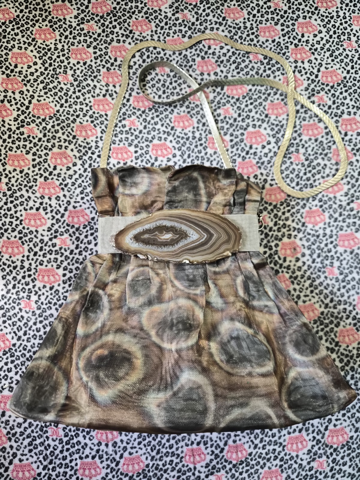 RARE Bo’s Art LA Opera Collection Wearable Art Handbag NEW Agate Designer Purse