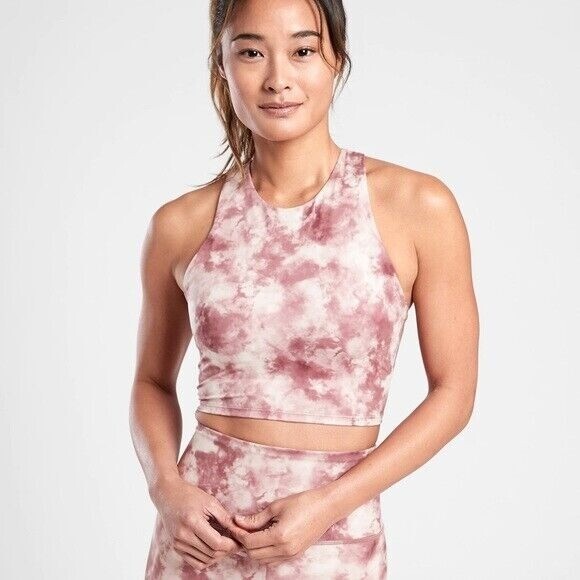 Athleta Conscious Crop Printed AC XS Sports Bra Just Dance Ballerina Gown Marble Athleta Conscious Crop Printed AC XS Sports Bra Just Dance Ballerina Gown Marble