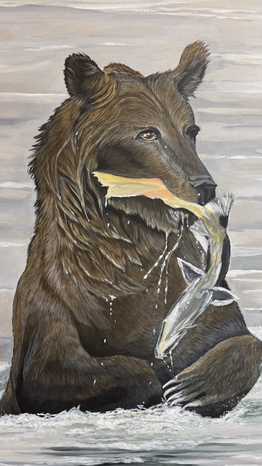 Brown Bear Grizzly Original Painting On Canvas by Arkansas Artist Leah Smith Brown Bear Grizzly Original Painting On Canvas by Arkansas Artist Leah Smith