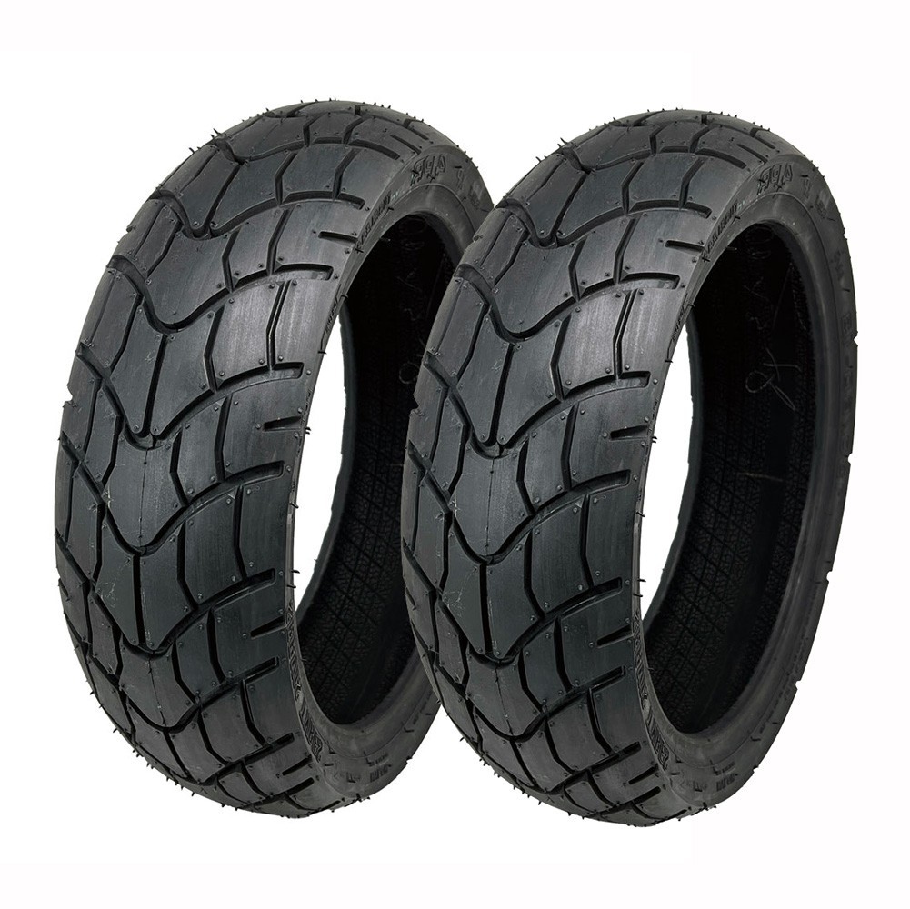 SET OF TWO - MMG Tires 130/60-13 Tubeless Motorcycle Scooter Moped Street Tread