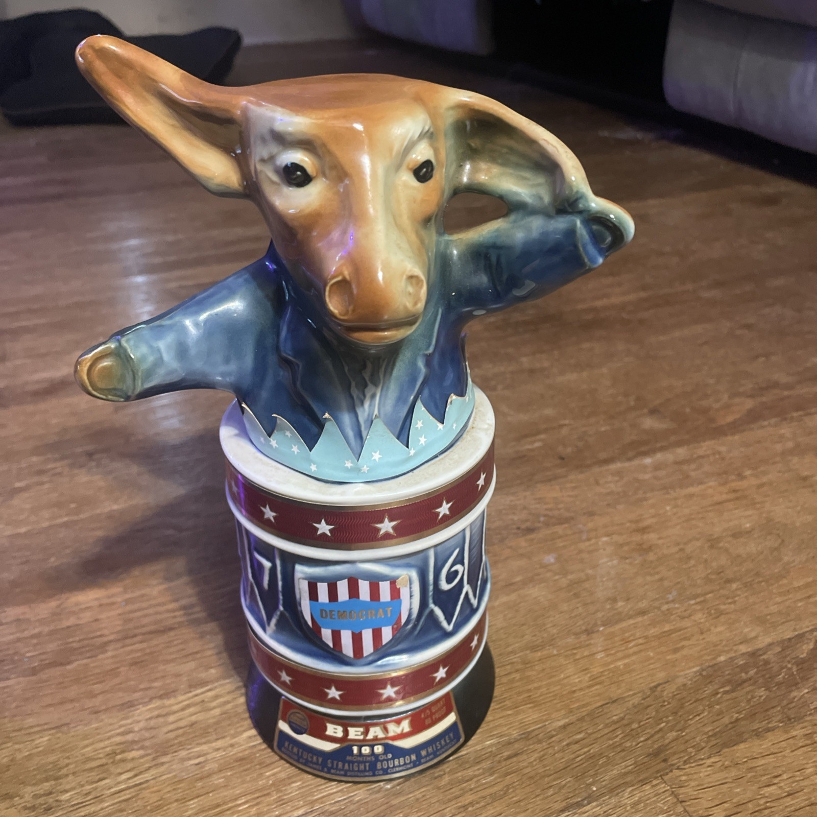 VINTAGE 1976 Jim Beam Democrat Donkey Decanter Whiskey Bottle Bicentennial VINTAGE 1976 Jim Beam Democrat Donkey Decanter Whiskey Bottle Bicentennial