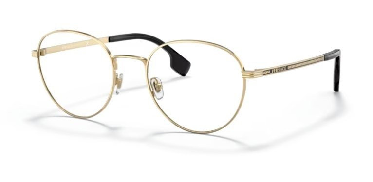 Versace VE 1279 1002 Gold Metal Round Eyeglasses 53mm Versace VE 1279 1002 Gold Metal Round Eyeglasses 53mm