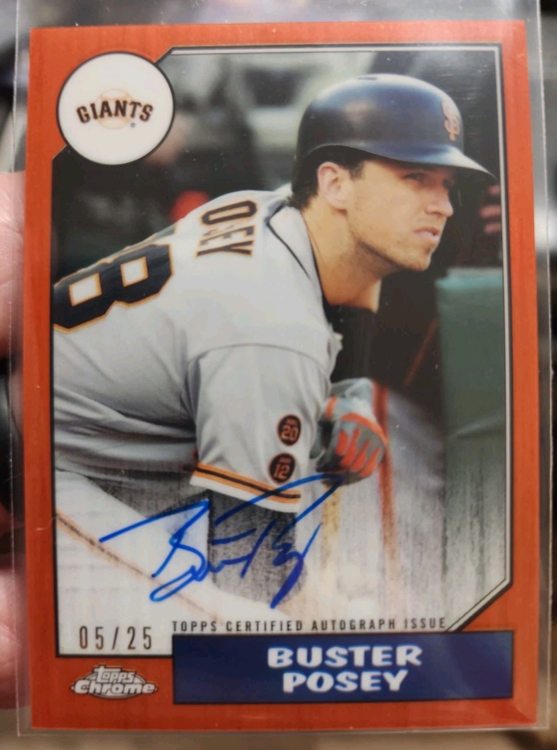 2017 Topps Chrome 1987 Design Auto Buster Posey #87TA-BP Orange /25 Won\'t Gem 2017 Topps Chrome 1987 Design Auto Buster Posey #87TA-BP Orange /25 Won\'t Gem