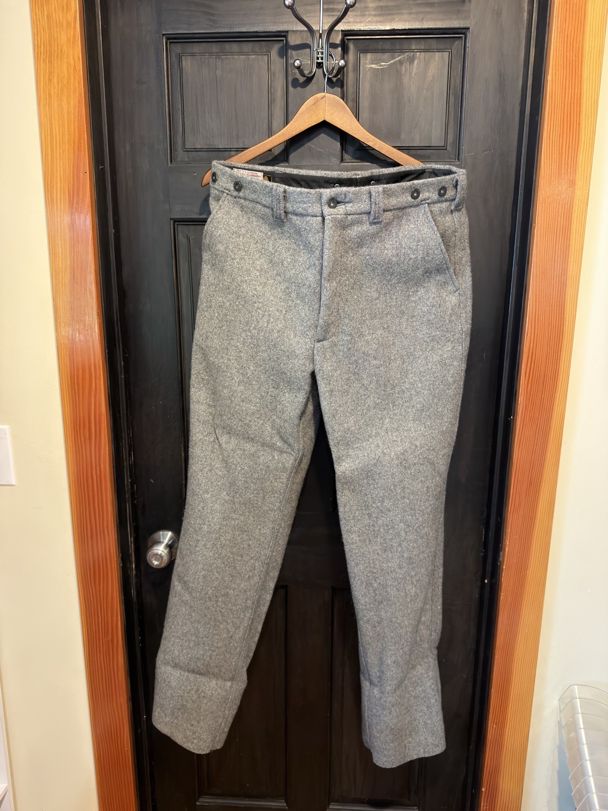 Vintage Filson Mackinaw Wool Pants Talon Era Grey Gray Style 89 - Unhemmed