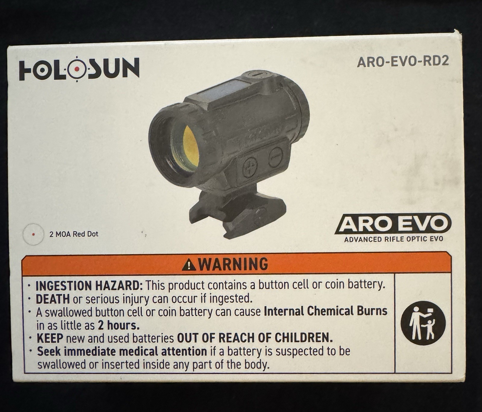 Holosun ARO-EVO Series, 2MOA Dot or SPR Reticle 26mm housing, Enclosed Optic RED