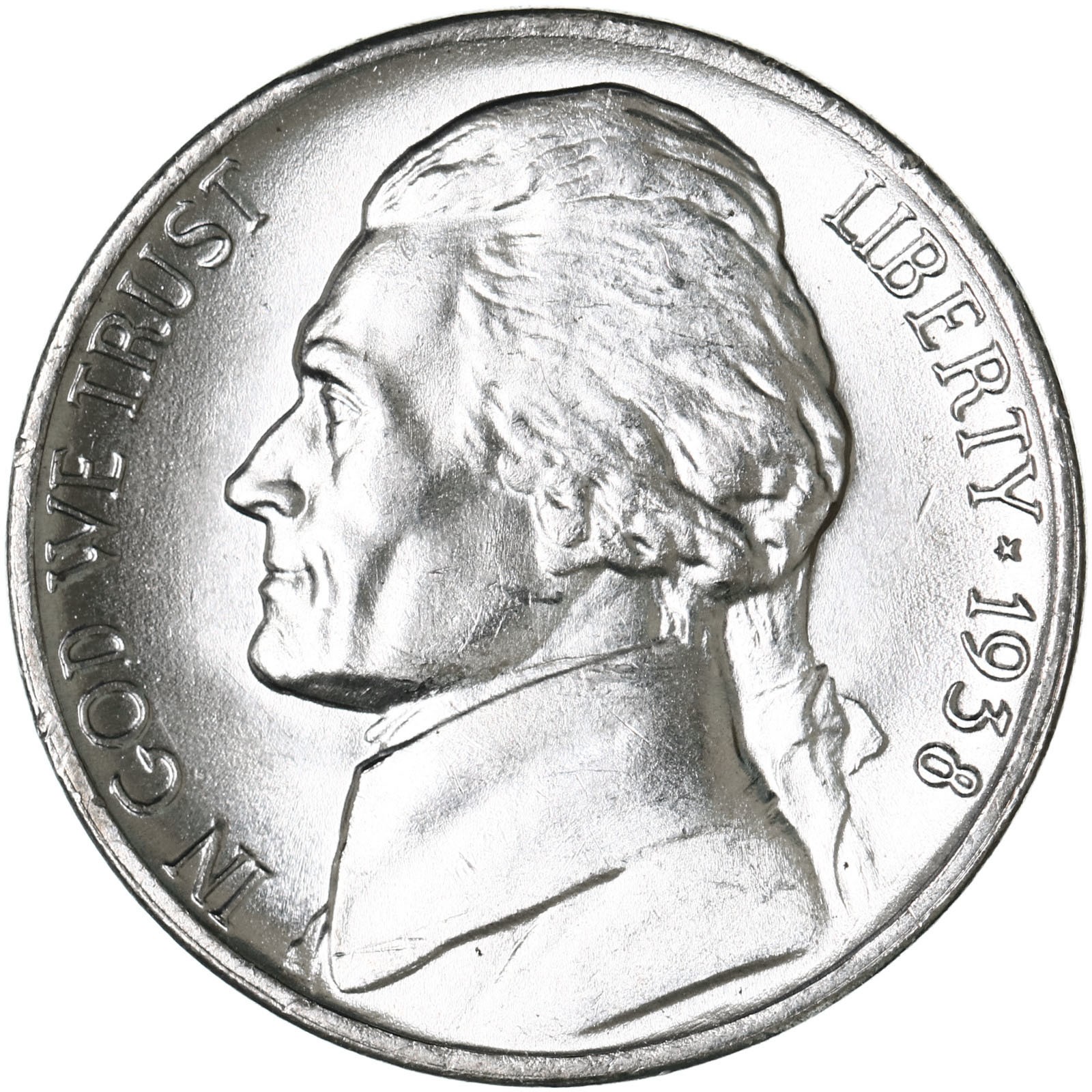 1938 D Jefferson Nickel BU US Coin