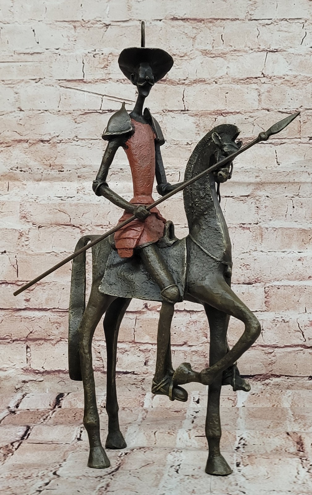 Hand Made Don Quixote Signed Artwork by Salvador Dali Abstract Modern Art Figure