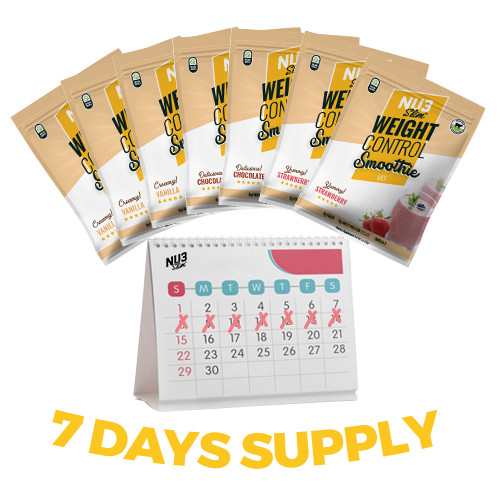 NU3 Slim - 7 Days Supply - Weight Control Smoothies - 3 Best Flavors 