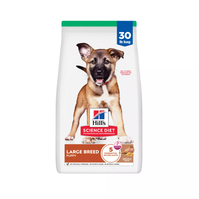 New w/ tag Hill\'s Science Diet Large Breed Puppy Dog Food Lamb Brown Rice 30 lb