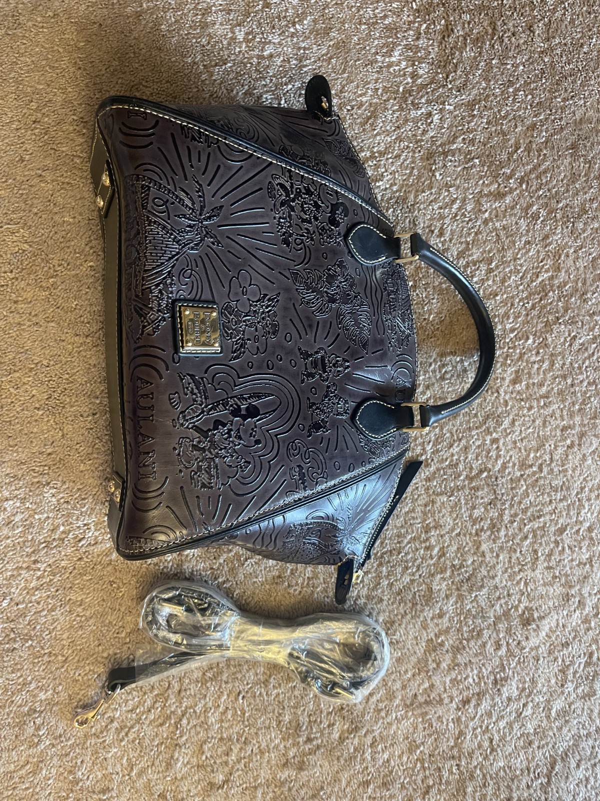 Dooney & Bourke Disney 2013 Aulani Brown Leather Satchel Bag