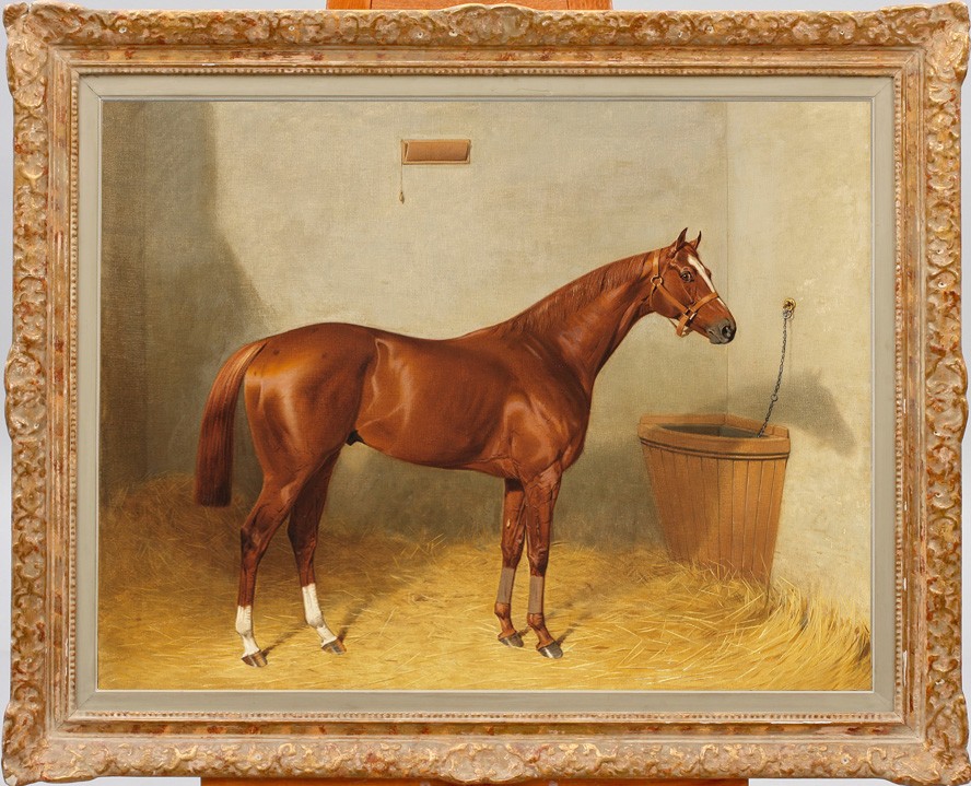 Hand Painted Oil Painting Old Master-Art Antique style Animal Jujube red horse Hand Painted Oil Painting Old Master-Art Antique style Animal Jujube red horse