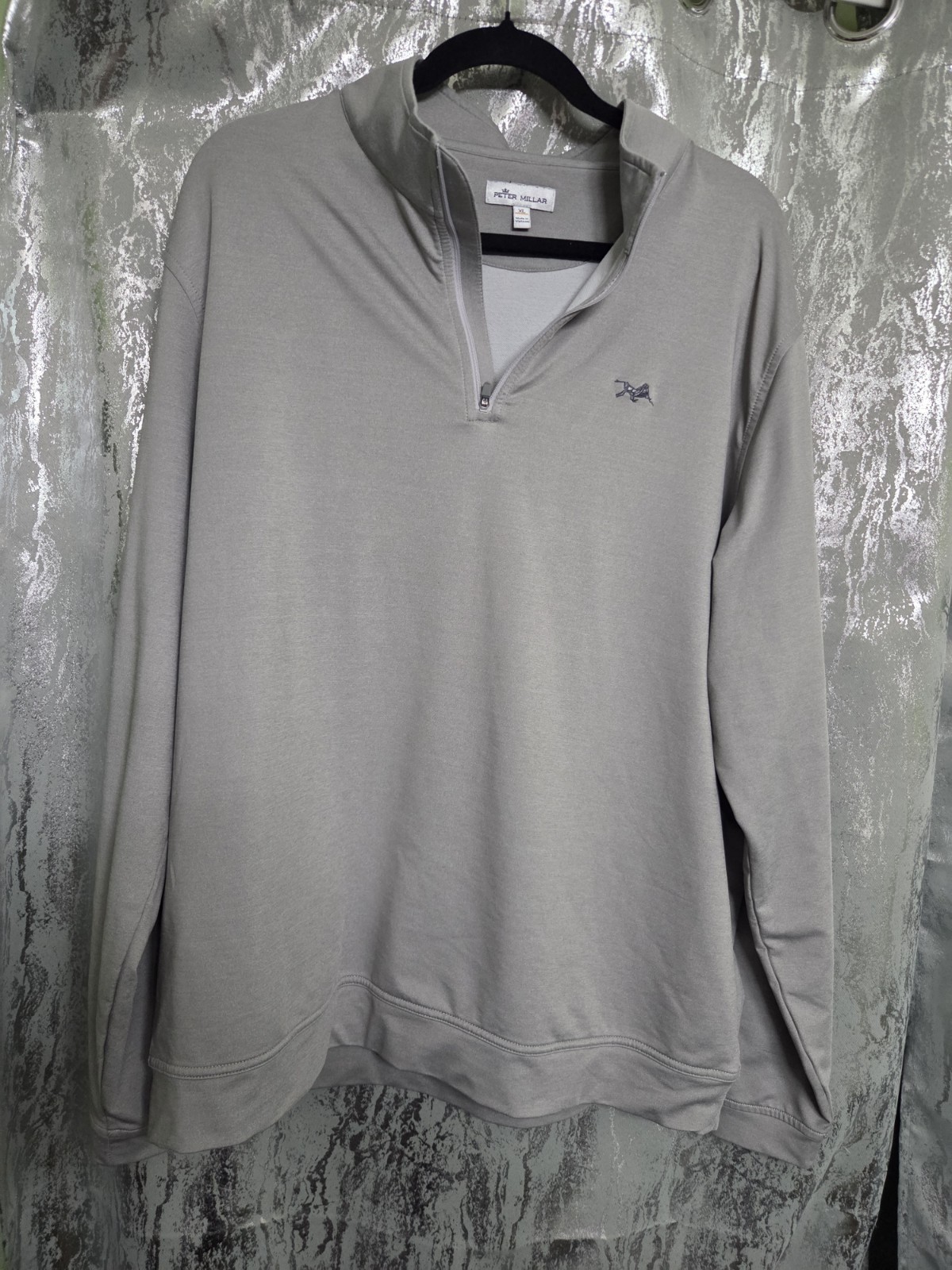 Peter Millar Golf Longsleve Performance Quarter Zip Grey Xl Cricket Embroidered Peter Millar Golf Longsleve Performance Quarter Zip Grey Xl Cricket Embroidered