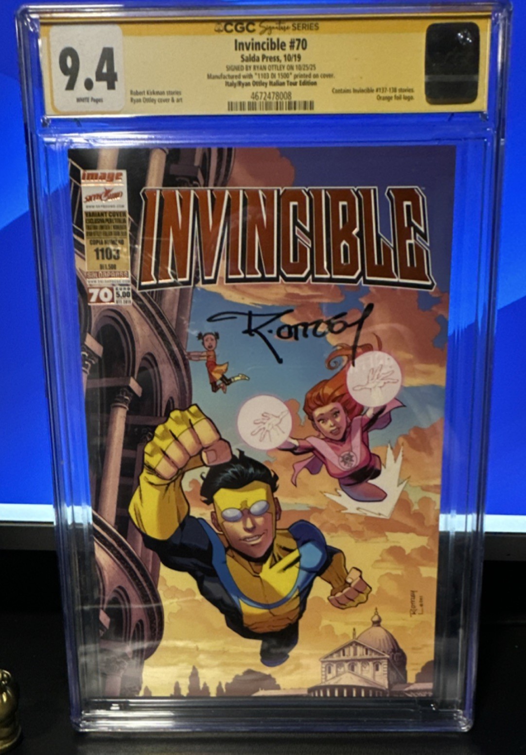 Salda Press CGC 9.4 Variant Invincible #70 Signed Ryan Ottley Salda Press CGC 9.4 Variant Invincible #70 Signed Ryan Ottley