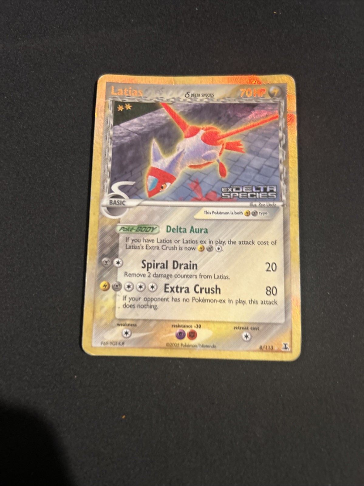 2005 Pokemon EX Delta Species Latias REVERSE Holo Stamped Foil Rare 8/113